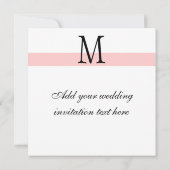 Aangepaste damesmonogram voor bruiloft kaart (Achterkant)