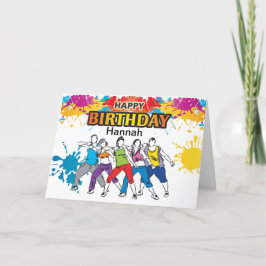 Aangepaste DANCE Fitness Style Birthday Card Kaart