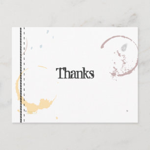 Aangepaste dank Grunge Coffe Stain Briefkaart