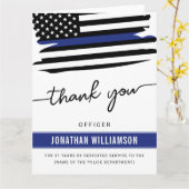 Aangepaste dank Politieagent Pensioen Kaart (Gele Bloem)