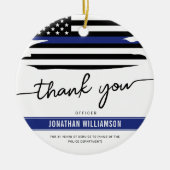 Aangepaste dank Politieagent Pensioengeschenk Keramisch Ornament (Voorkant)