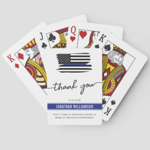 Aangepaste dank Politieagent Pensioengeschenk Pokerkaarten