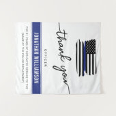 Aangepaste dank Politieagent Pensioengeschenk Wandkleed (Voorkant (horizontaal))