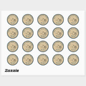Aangepaste dank u Coffee Business Startup Ronde Sticker (Vel)