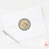 Aangepaste dank u Coffee Business Startup Ronde Sticker (Envelop)