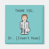 Aangepaste dank u dokter magneet (Voorkant)