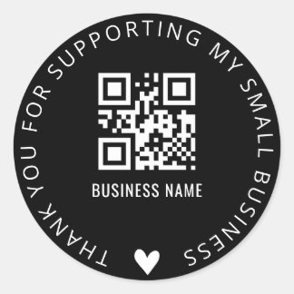 Aangepaste dank u en QR Code Business Sticker