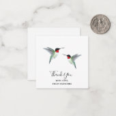Aangepaste dank u Hummingbird Note Kaart Notitiekaartje (Voorkant / Achterkant in situ)