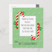 Aangepaste dank u Kerstmis Feestdagen Briefkaart (Voorkant / Achterkant)