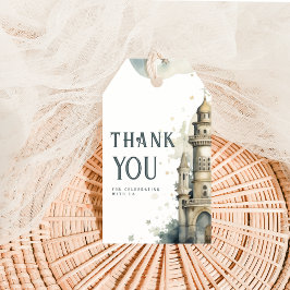 Aangepaste dank u Label met Castle Cadeaulabel