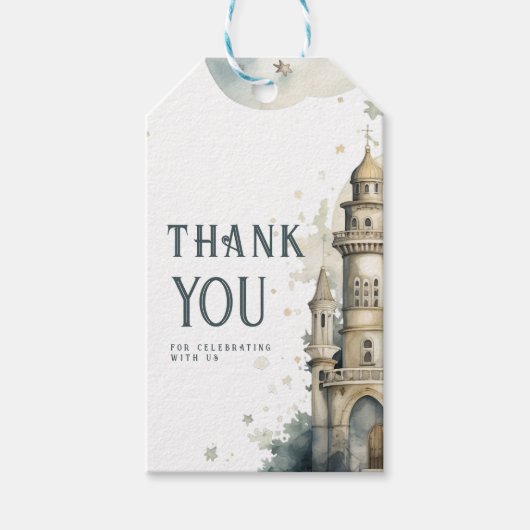 Aangepaste dank u Label met Castle Cadeaulabel (Voorkant)