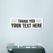 Aangepaste dank U ondertekent banner met Chicago v (Beurs)