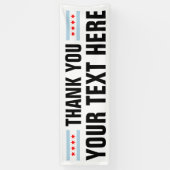 Aangepaste dank U ondertekent banner met Chicago v (Verticaal)