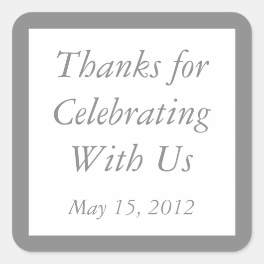 Aangepaste dank u Stickers en Favor Labels (Voorkant)