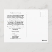Aangepaste Dankbetuiging Kleine Onderneming Briefkaart (Achterkant)
