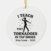 Aangepaste dans Ornamenten, Gepersonaliseerde Ball Keramisch Ornament (Voorkant)