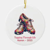 Aangepaste dans Ornamenten, gepersonaliseerde taps Keramisch Ornament (Voorkant)