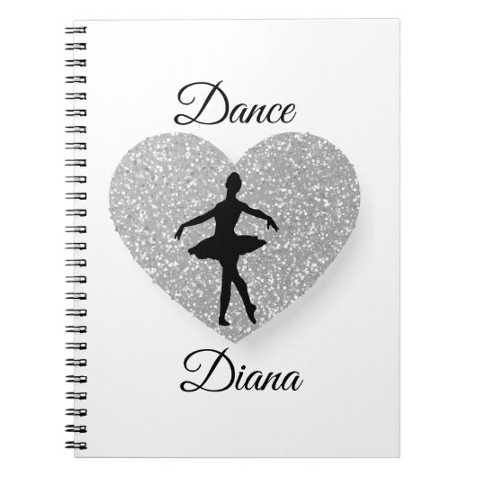 aangepaste dansernaam, Dance Heart Sparking-schuiv Notitieboek (Voorkant)
