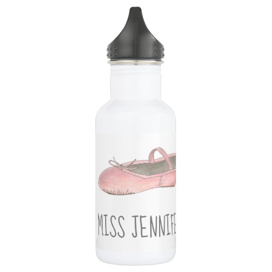 Aangepaste danslang roze balletslipper waterfles (Links)