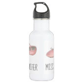 Aangepaste danslang roze balletslipper waterfles (Achterkant)