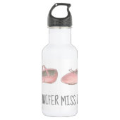 Aangepaste danslang roze balletslipper waterfles (Voorkant)