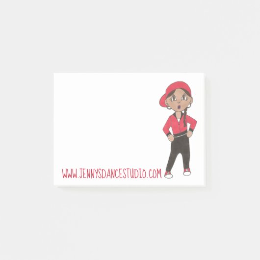 Aangepaste dansschool Studio Hip Hop Class Dancer Post-it® Notes (Voorkant)