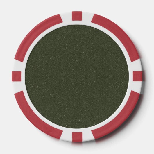Aangepaste Dark Moss Green Poker Chip (Voorkant)