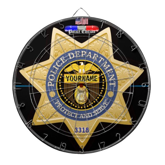 Aangepaste Dart Board voor politieeditie Dartbord (Voorkant)