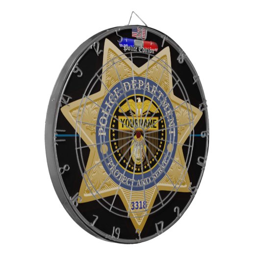 Aangepaste Dart Board voor politieeditie Dartbord (Voorkant Links)