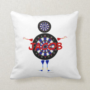 Aangepaste Dart Player Cartoon Kussen