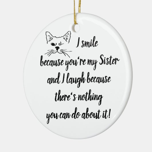 Aangepaste datum abonnement zuster Citaat Knop wri Keramisch Ornament (Links)