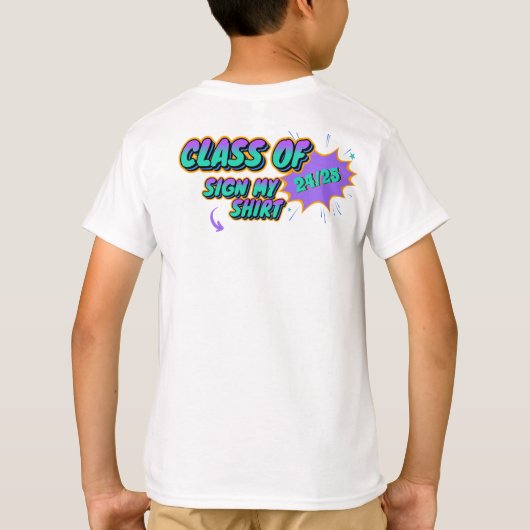 Aangepaste datum Eerste rang Teken Mijn Shirt Meme (Achterkant)