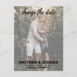 Aangepaste datum foto Verloving Aankondigingskaart