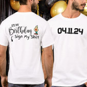 Aangepaste datum Het is mijn verjaardagsteken Mijn T-shirt