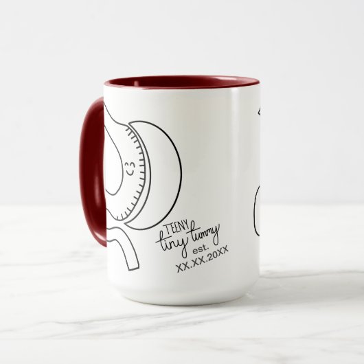 Aangepaste datum van Sleeve in de maag Mok (Voorkant links)