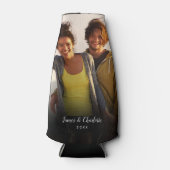 Aangepaste datum voor naam fotoscript flesjeskoeler (Voorkant)