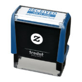Aangepaste datumstempel blauw zelfinktende stempel (Product)