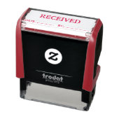 Aangepaste datumstempel Rood Zelfinktende Stempel (Product)