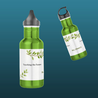Aangepaste 'De Toekomst Leren' Groene Tak Waterfles