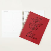 Aangepaste December Holly Geboorte Bloem Gift Planner (Display)