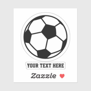 Aangepaste decolletsticker met logo voetbal sticker