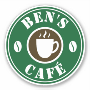 Aangepaste decolletsticker voor koffieshop sticker