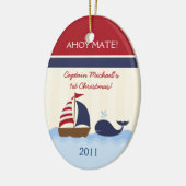 Aangepaste decoratie Ahoy Mate Boy Nautica (Links)