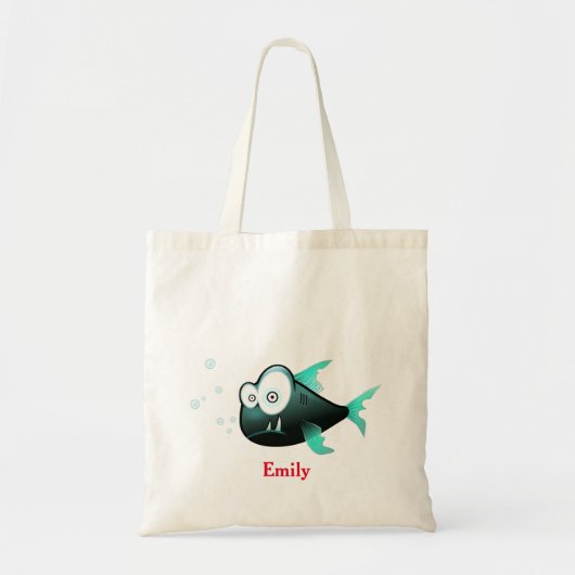 Aangepaste decoratieve vis Funny Swimming Bubles Tote Bag (Voorkant)