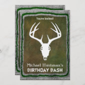 Aangepaste 'Deer Hunting Skull' Kaart (Voorkant / Achterkant)