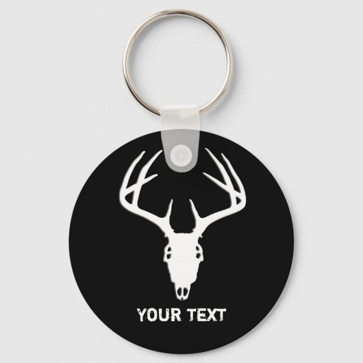 Aangepaste 'Deer Hunting Skull Sleutelhanger (Voorkant)