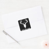 Aangepaste 'Deer Hunting Skull Vierkante Sticker (Envelop)