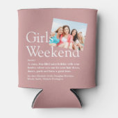 Aangepaste definitie meisjesweekend Dusty Rose-fot Blikjeskoeler (Voorkant)