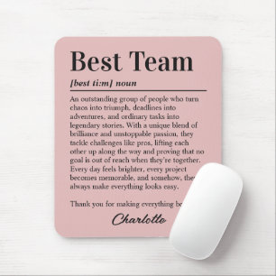 Aangepaste definitie van het beste team Bedankt Te Muismat