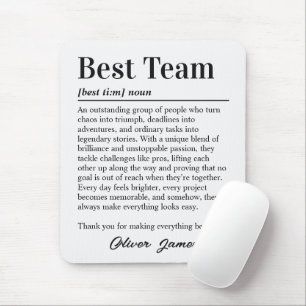 Aangepaste definitie van het beste team kantoor muismat